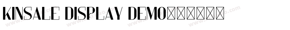 Kinsale Display DEMO字体转换